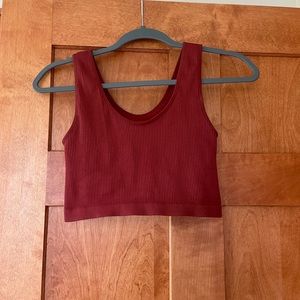 Workout crop tank top
